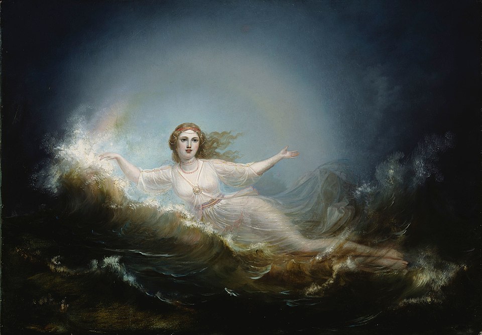 A painting of the godess Ilmatar, by Wilhelm Ekman.